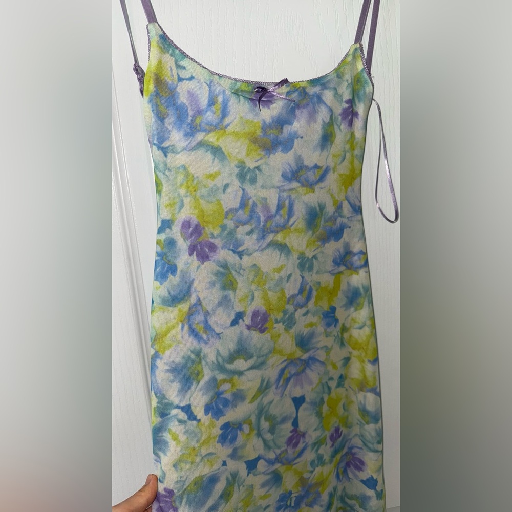 Zara Floral Maxi Dress - Blue and Green